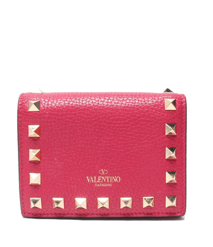 ヴァレンチノ 二つ折り財布 ロックスタッズコンパクトウォレット レディース Valentino