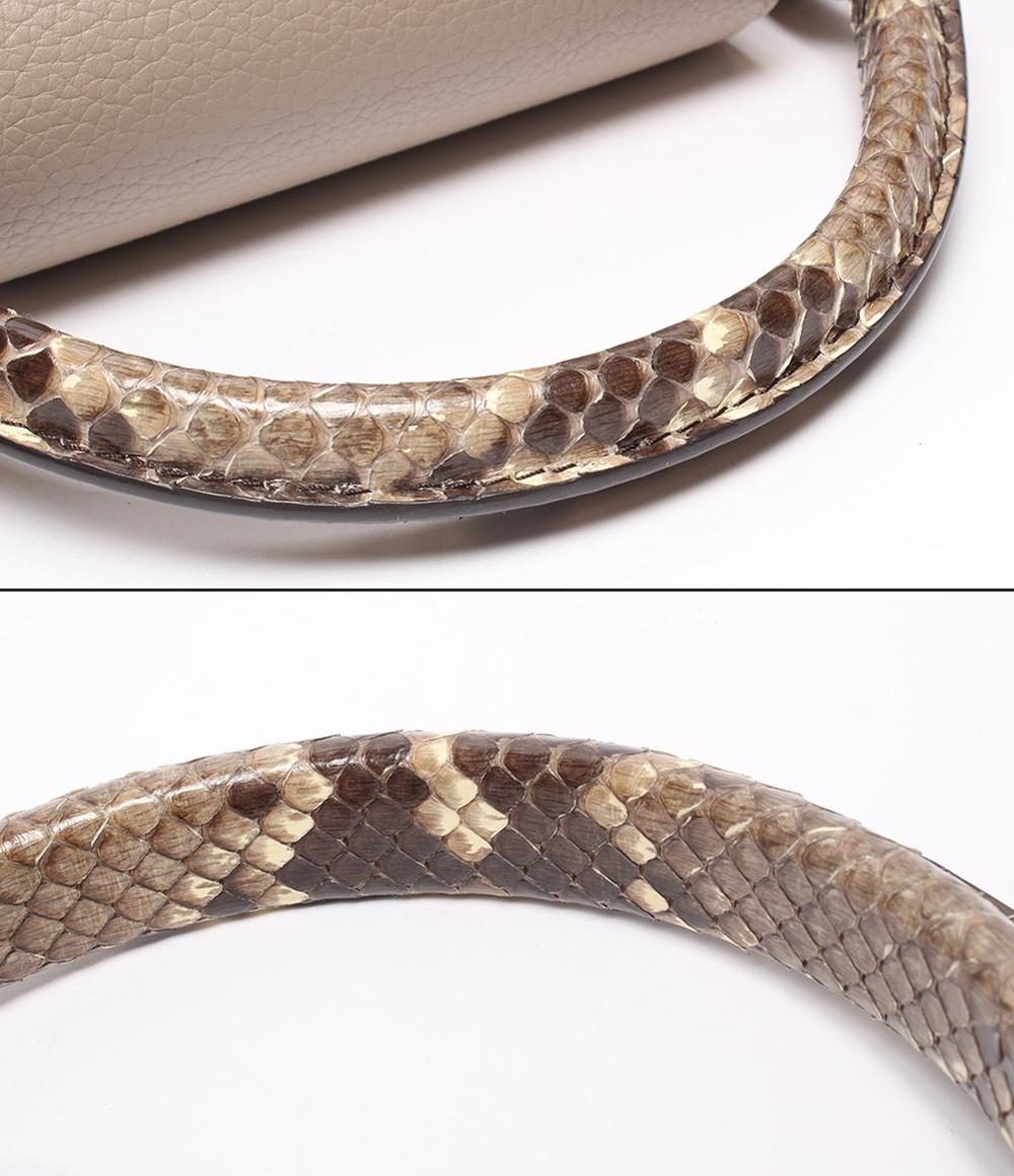 美品 LOUIS VUITTON 2wayハンドバッグ ショルダーバッグ 肩掛け 斜め掛け トリヨンレザー パイソン カプシーヌ MM N92802 レディース ルイ・ヴィトン