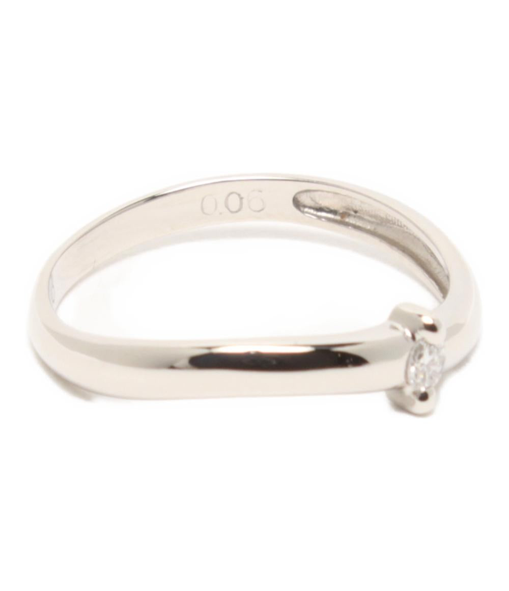 美品 リング 指輪 Pt900 ダイヤ 0.06ct レディース SIZE 12号