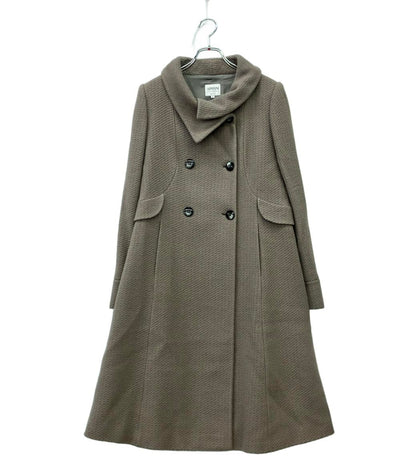 訳あり アルマーニコレッツォーニ ウールコート レディース SIZE 44 (XL) ARMANI COLLEZIONI