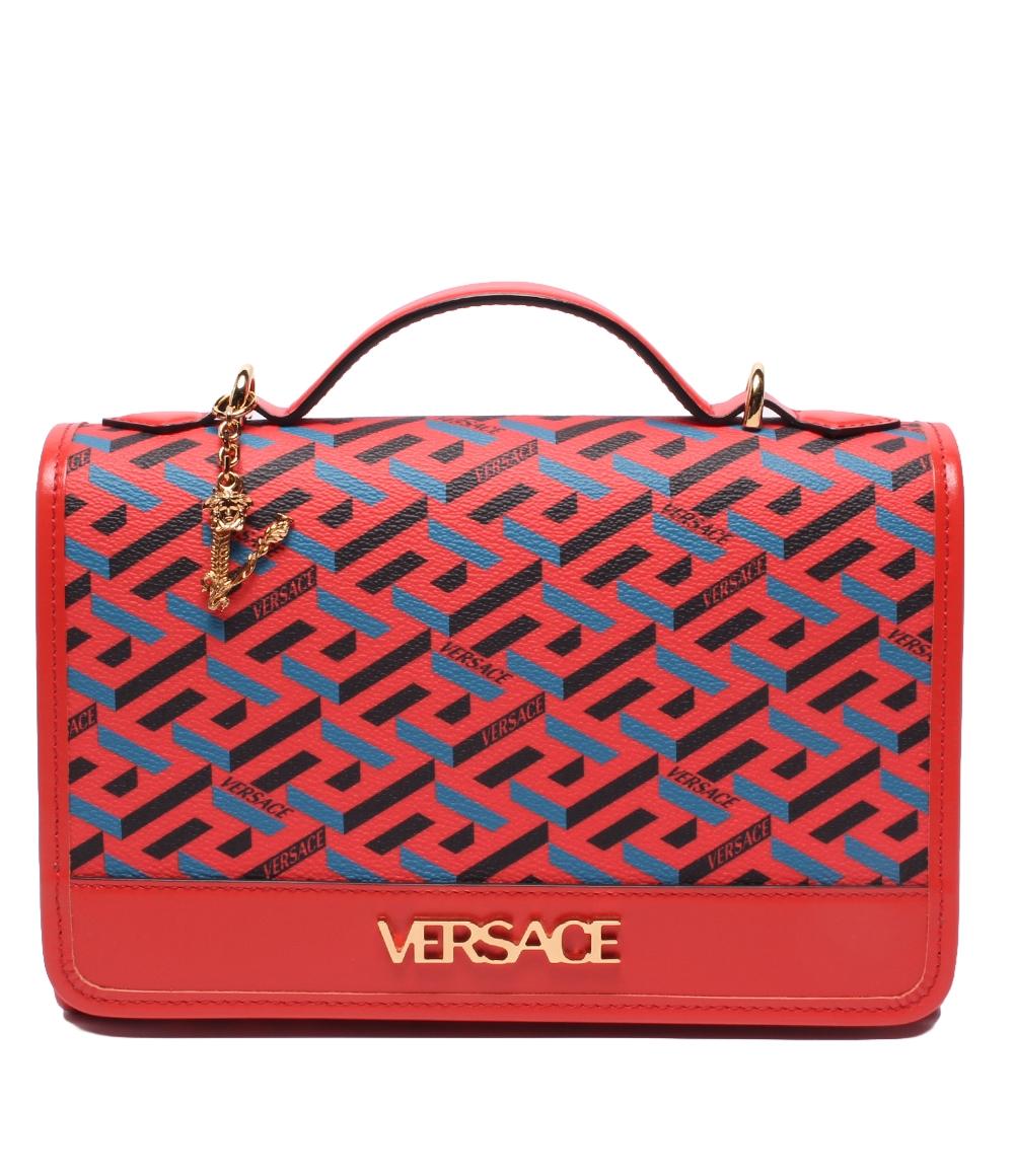 美品 ヴェルサーチ 2way ハンドバッグ ショルダーバッグ 斜め掛け LA GRECA SIGNATURE レディース VERSACE