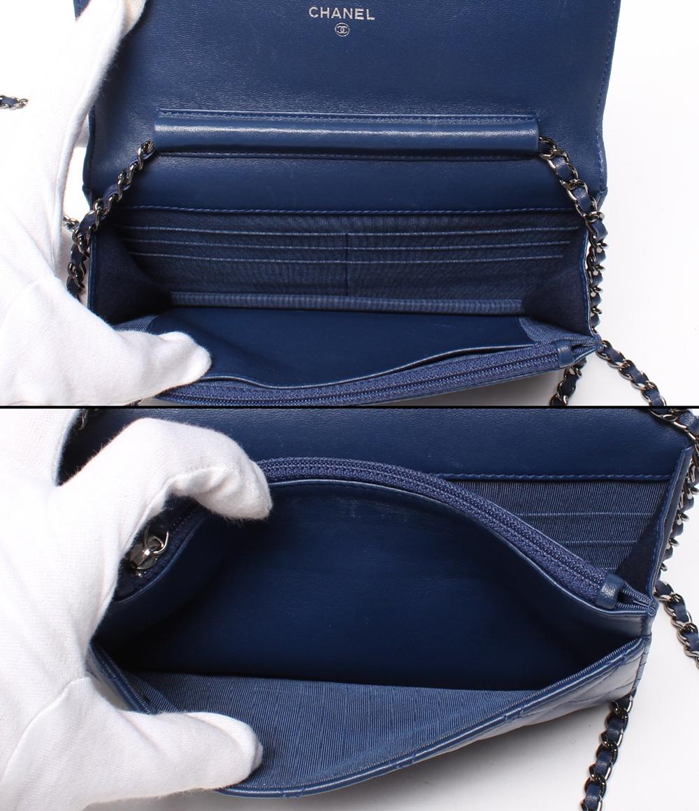CHANEL チェーンウォレット ショルダーバッグ シルバー金具 マトラッセ