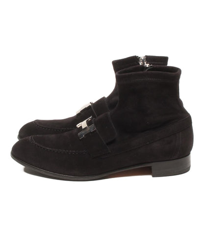 HERMES ショートブーツ スエード サントノーレ H金具 レディース SIZE 35 (22.5cm) エルメス