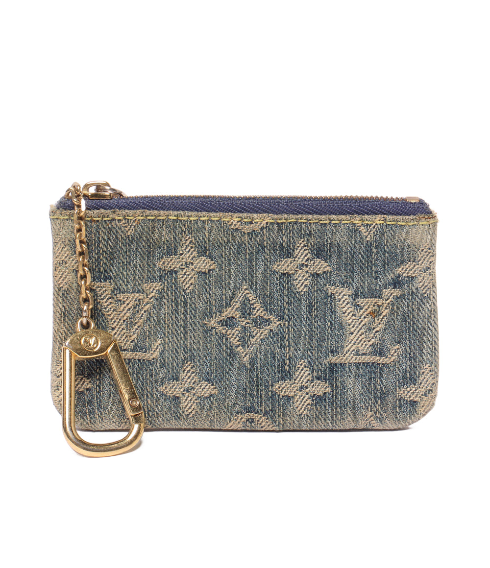 LOUIS VUITTON コインケース キーリング付き ポシェット クレ モノグラム デニム M95343 レディース ルイ・ヴィトン
