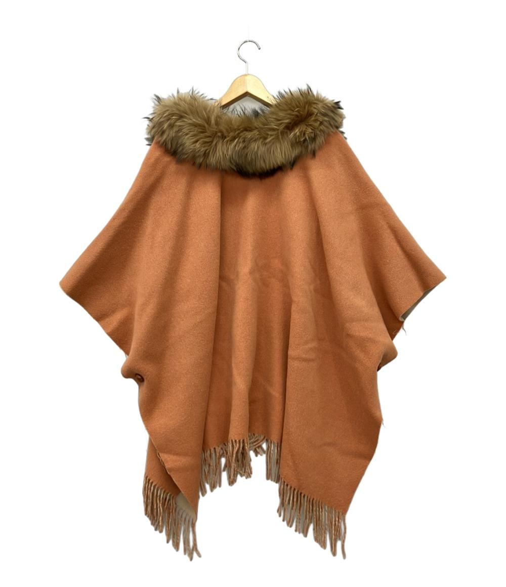 SAGA FUR コート ポンチョ カシミヤ100% ブルーフォックス ラビット J SAGA FUR コート ポンチョ カシミヤ100% ブルーフォックス ラビット J