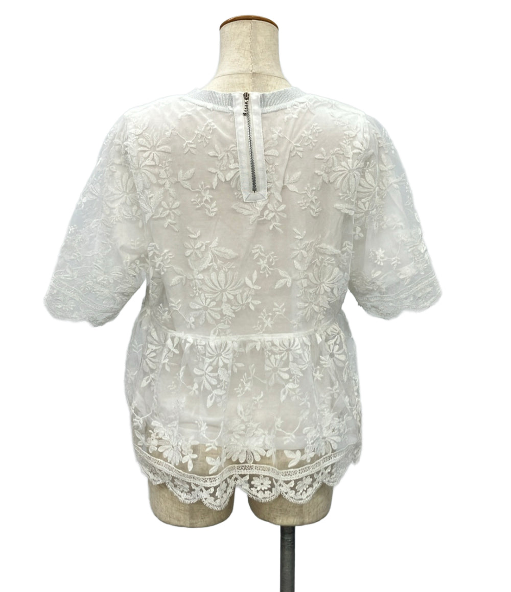 MUVEIL エンブロイダリーレースTシャツ MA262FB002 レディース SIZE 38 (M) ミュベール