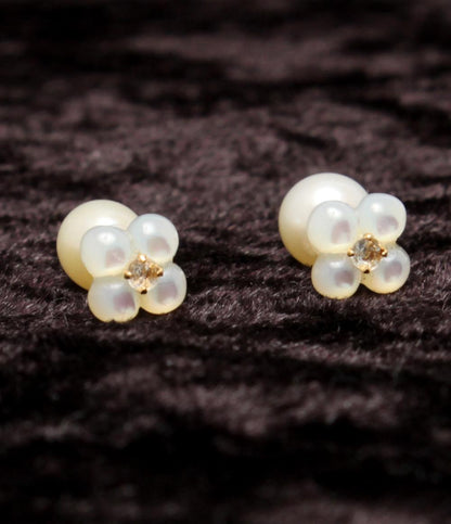 ピアス K18 シェル パールキャッチ レディース