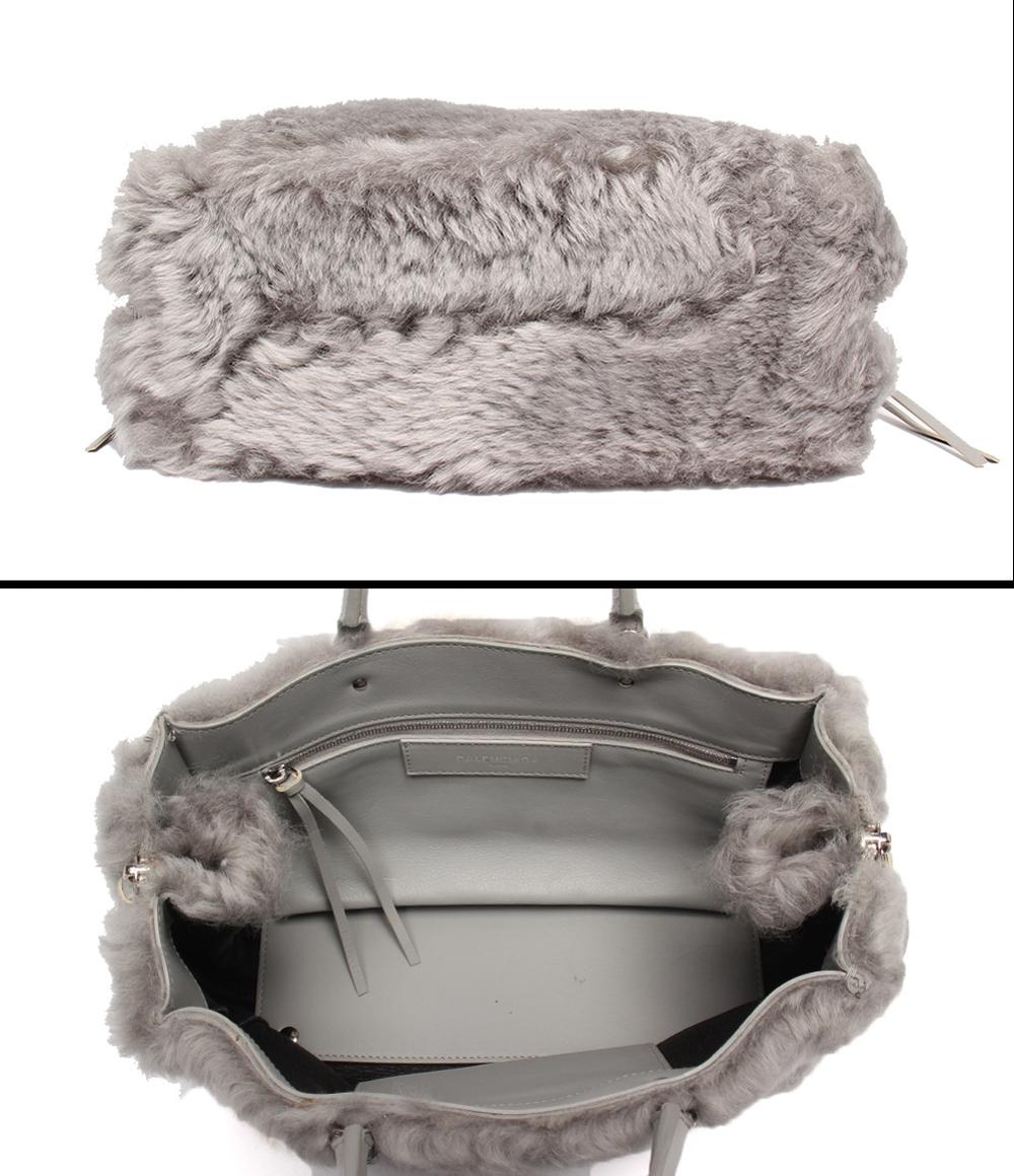 Balenciaga 2wyハンドバッグ ショルダーバッグ 斜め掛け ムートン ファー ペーパー レディース バレンシアガ