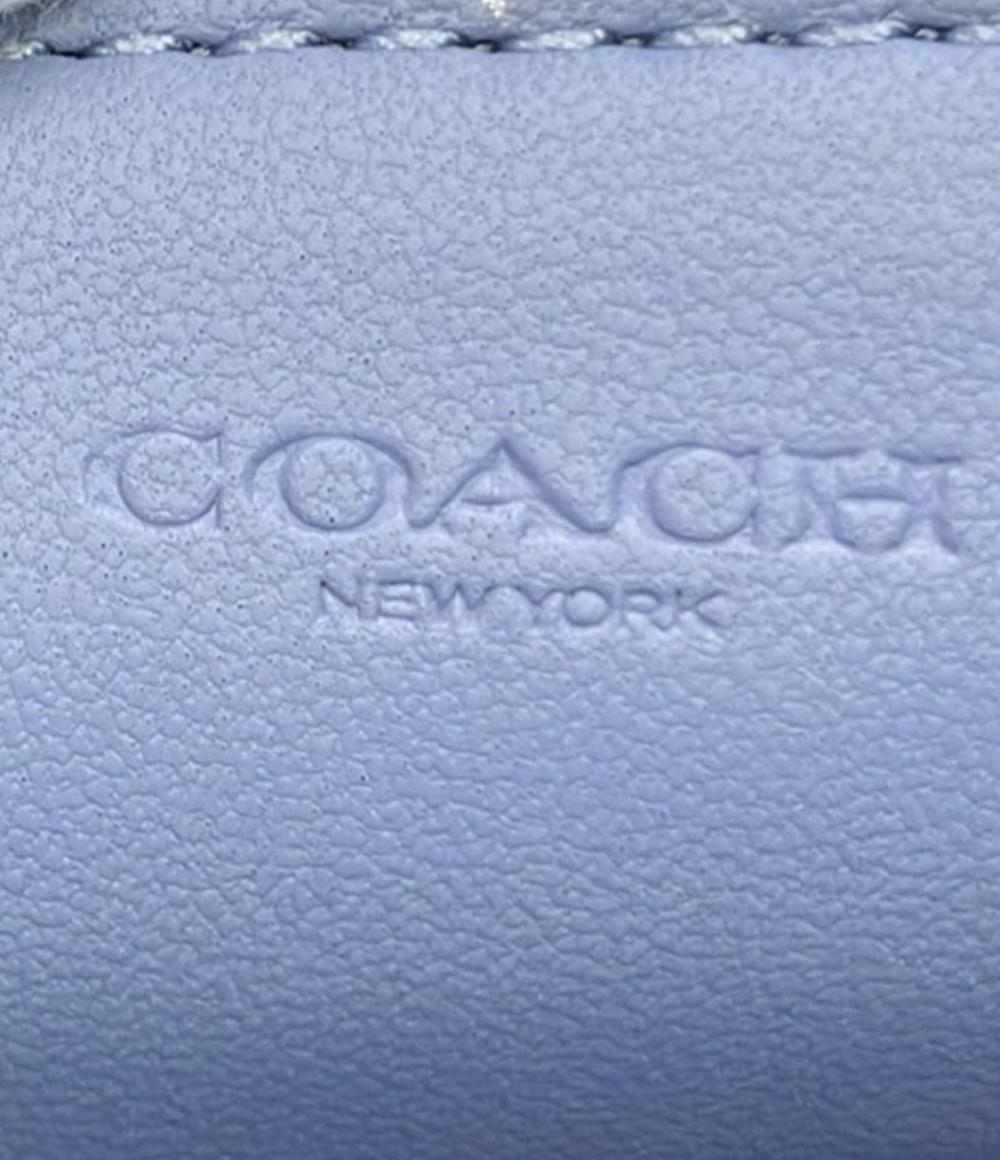 美品 コーチ カードケース コインケース チェーン付き シグネチャー レディース COACH