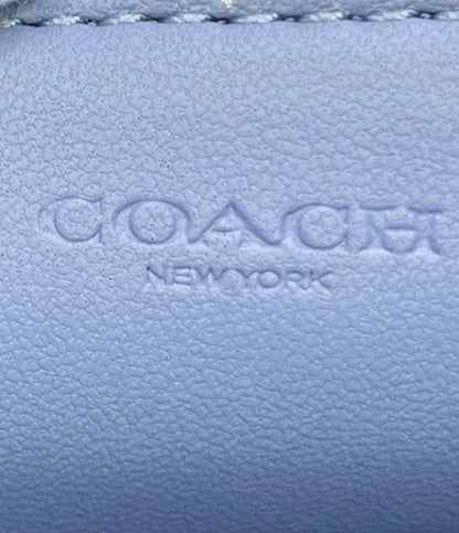 美品 コーチ カードケース コインケース チェーン付き シグネチャー レディース COACH