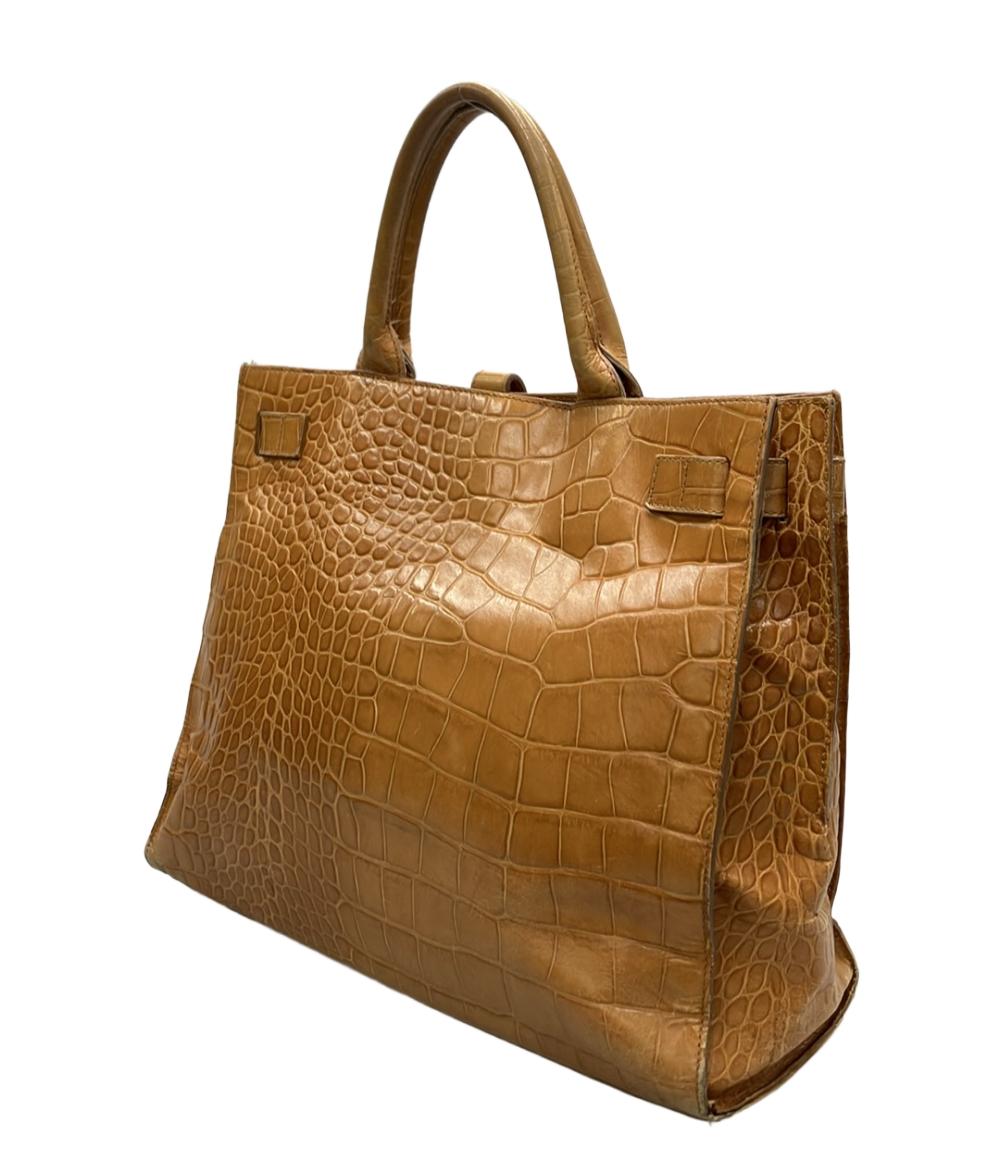 訳あり フルラ トートバッグ ハンドバッグ クロコ型押し レディース Furla