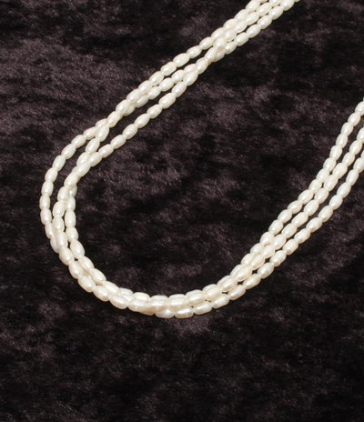 美品 3連ネックレス SV 淡水パール レディース