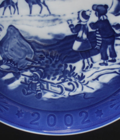 美品 Royal Copenhagen イヤープレート 飾り皿 18cm 2002 ロイヤルコペンハーゲン
