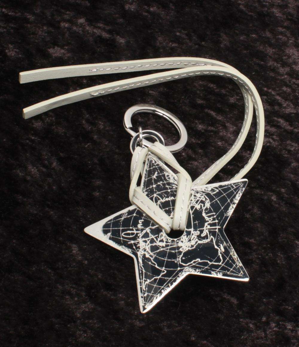 美品 Christian Dior キーリング キーホルダー スターモチーフ 地図柄 レディース クリスチャンディオール