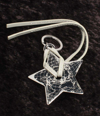 美品 Christian Dior キーリング キーホルダー スターモチーフ 地図柄 レディース クリスチャンディオール