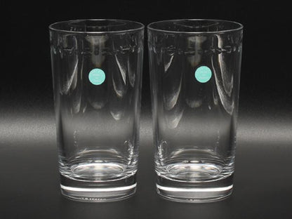 美品 TIFFANY&Co. グラス タンブラー 2点セット ペア スウィング HB ティファニー