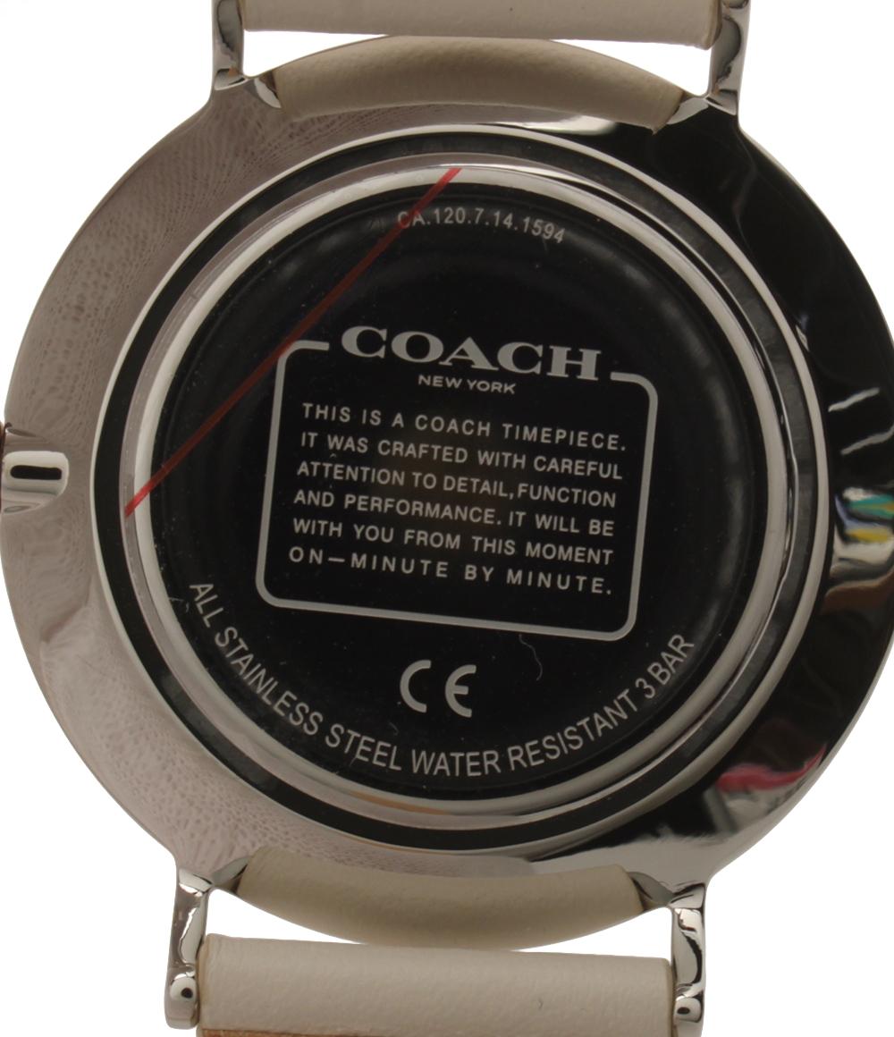 美品 コーチ 腕時計 クオーツ シルバー レディース COACH
