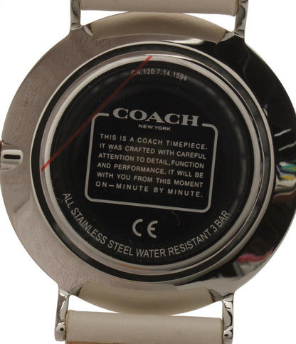 美品 コーチ 腕時計 クオーツ シルバー レディース COACH