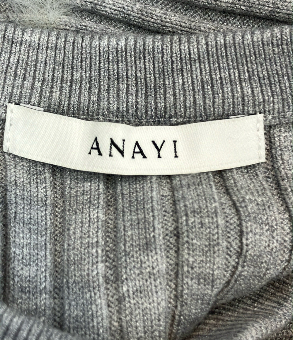 美品 ANAYI 半袖ニットワンピース レディース SIZE 36 (S) アナイ
