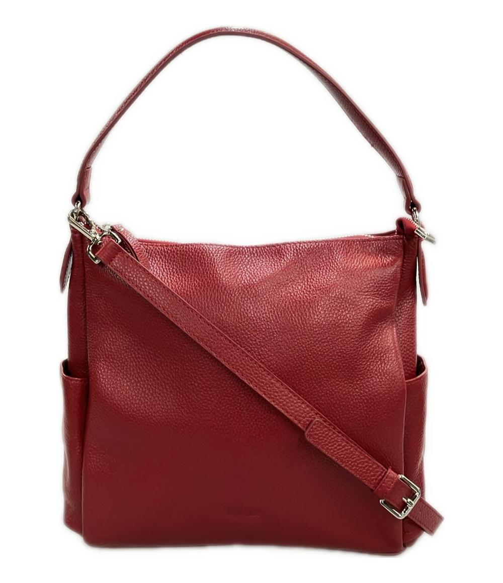 美品 BARCOS ハンドバッグ ショルダーバッグ 2WAY 斜め掛け レザー レディース バルコス