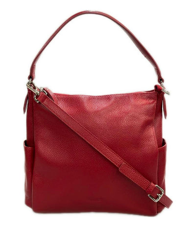 美品 BARCOS ハンドバッグ ショルダーバッグ 2WAY 斜め掛け レザー レディース バルコス