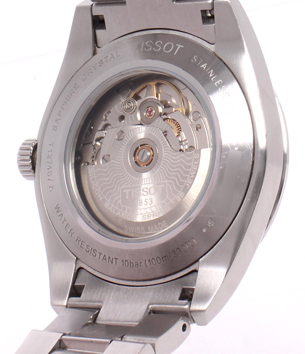 TISSOT 腕時計 ジェントルマン パワーマティック80 自動巻き ブラック T127407A メンズ ティソ