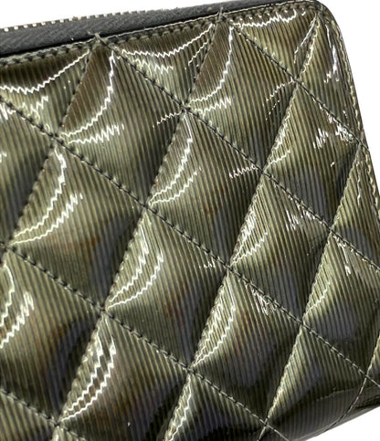 シャネル ラウンドファスナー長財布 シルバー金具 レディース CHANEL