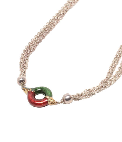 4連ネックレス ブレスレット SV925 七宝 エマイユ 2点セット レディース