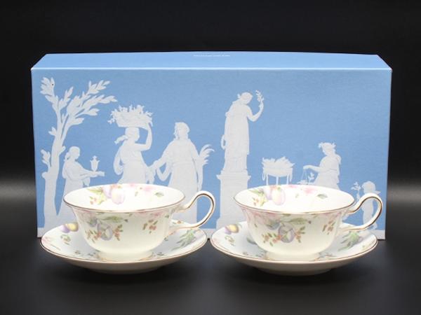 美品 WEDGWOOD カップ＆ソーサー 2客セット ペア スウィートプラム