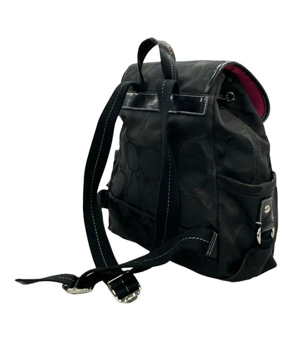 美品 コーチ リュック キャンバス エナメル シグネチャー F16548 レディース COACH