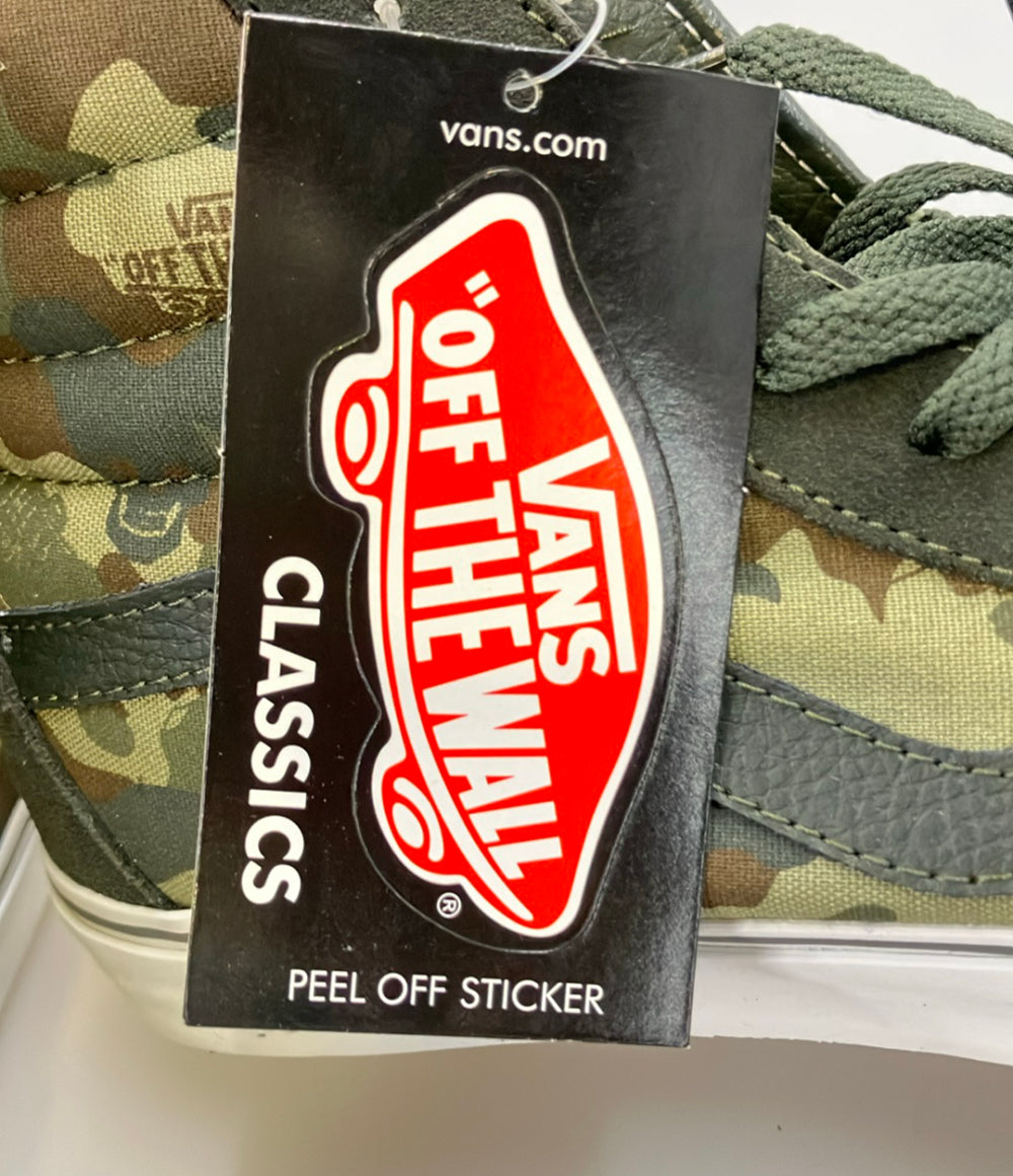 美品 VANS ハイカットスニーカー 迷彩柄 スカル メンズ SIZE US 9 ヴァンズ