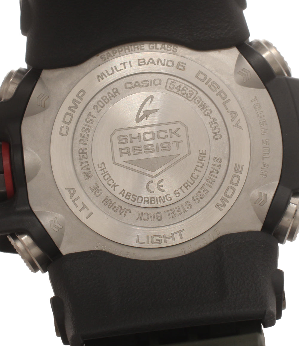 美品 CASIO 腕時計 マッドマスター MUDMASTER G-SHOCK 電波ソーラー ソーラー ブラック GWG-1000 メンズ カシオ