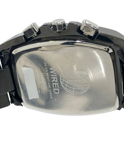 SEIKO 腕時計 WIRED ワイアード クオーツ パープル 7T92-0KW0 メンズ セイコー