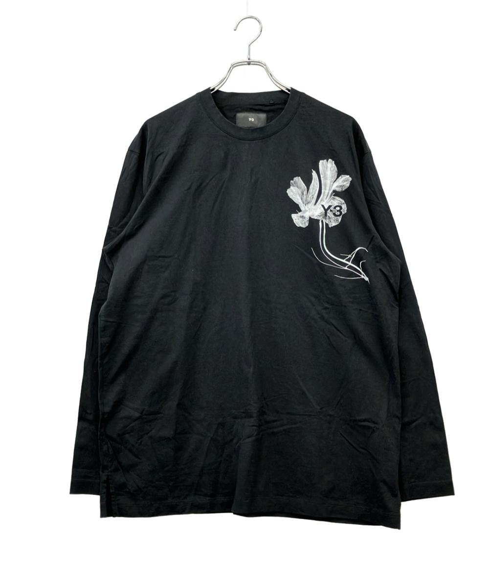 Y-3 長袖Tシャツ フラワーグラフィック ストリート メンズ SIZE L