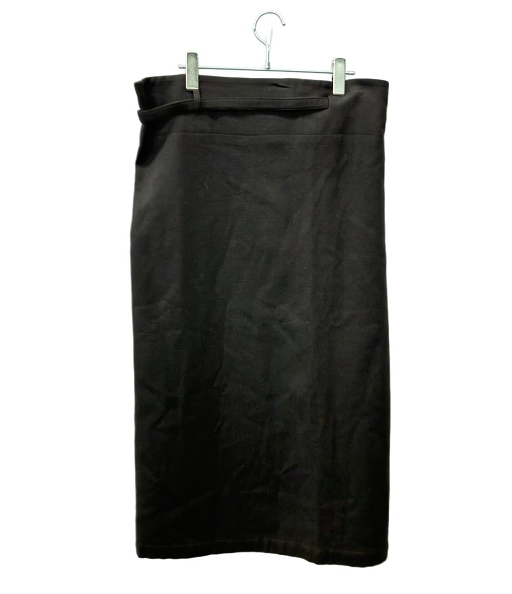 Y's 巻きスカート ロングスカート 3 ウール ラップ ブラウン YR-S23-196 レディース SIZE 3 ワイズ