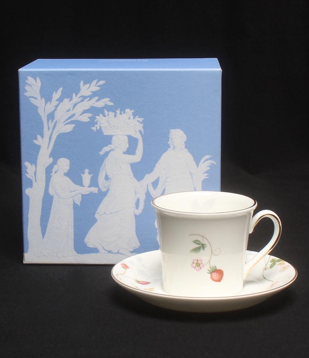 美品 ウェッジウッド デミタスカップ＆ソーサー ワイルドストロベリー WEDGWOOD