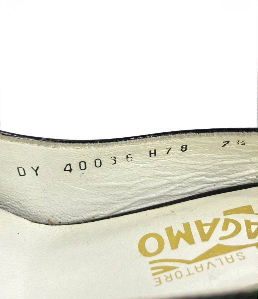 Salvatore Ferragamo オープントゥパンプス スリングバッグ DY 40036 レディース SIZE 7.5 サルヴァトーレフェラガモ