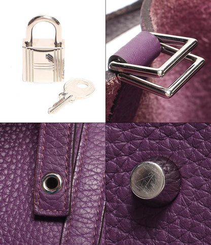 エルメス レザーハンドバッグ □P刻印 シルバー金具 ピコタンロックMM トリヨンクレマンス レディース HERMES