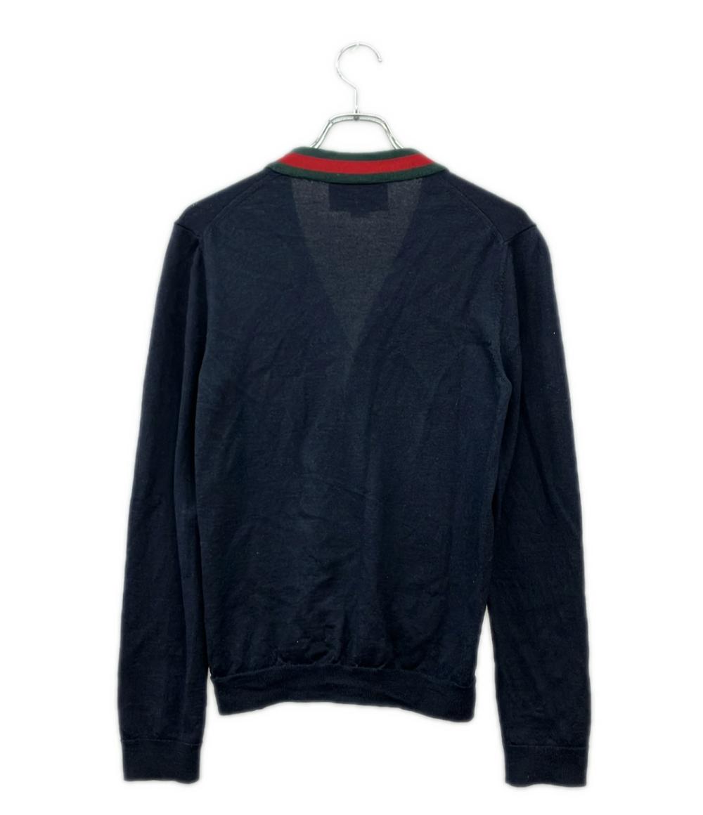 GUCCI シェリーライン Vネック ニット カーディガン 408146 メンズ SIZE XS グッチ
