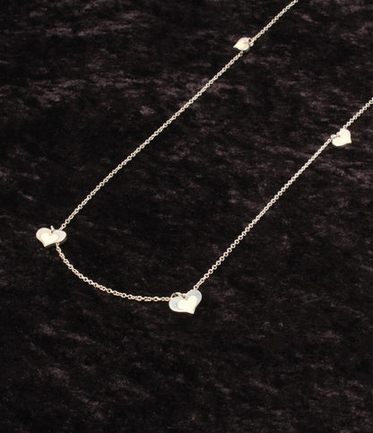 STAR JEWELRY ロングネックレス SV925 ハートモチーフ ステーション レディース スタージュエリー