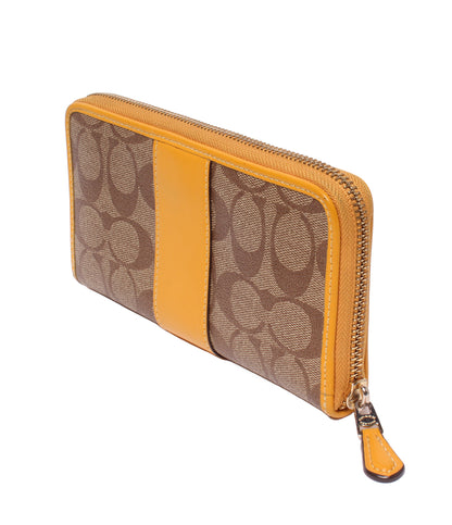 COACH ラウンドファスナー長財布 シグネチャー F54630 レディース コーチ