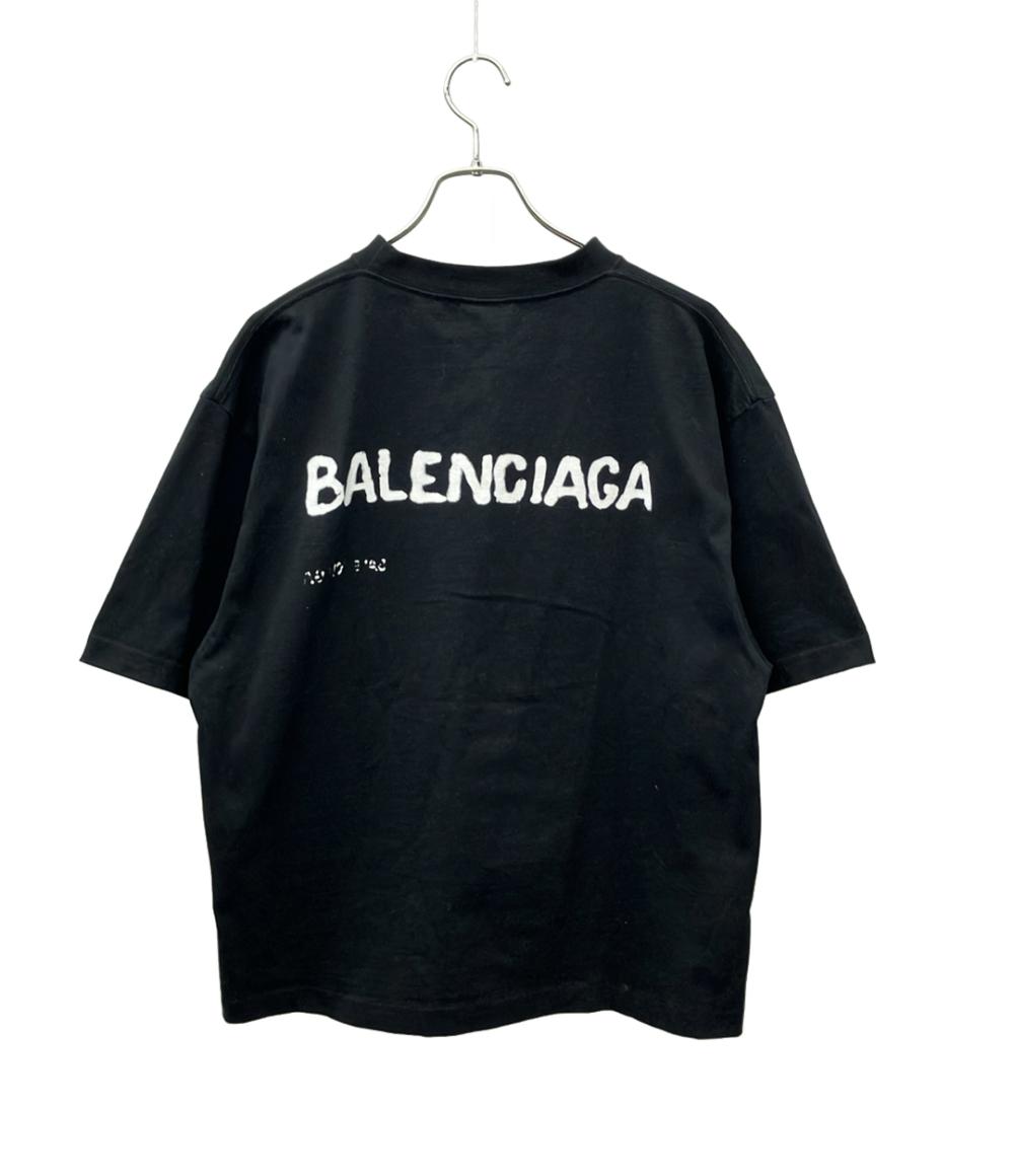 BALENCIAGA 半袖Tシャツ Hand Drawnロゴ  手書き風 Hand Drawn Balenciaga Large Fit T-Shirt 641655 TOVO5 メンズ SIZE XXS バレンシアガ