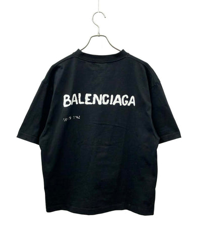 BALENCIAGA 半袖Tシャツ Hand Drawnロゴ  手書き風 Hand Drawn Balenciaga Large Fit T-Shirt 641655 TOVO5 メンズ SIZE XXS バレンシアガ