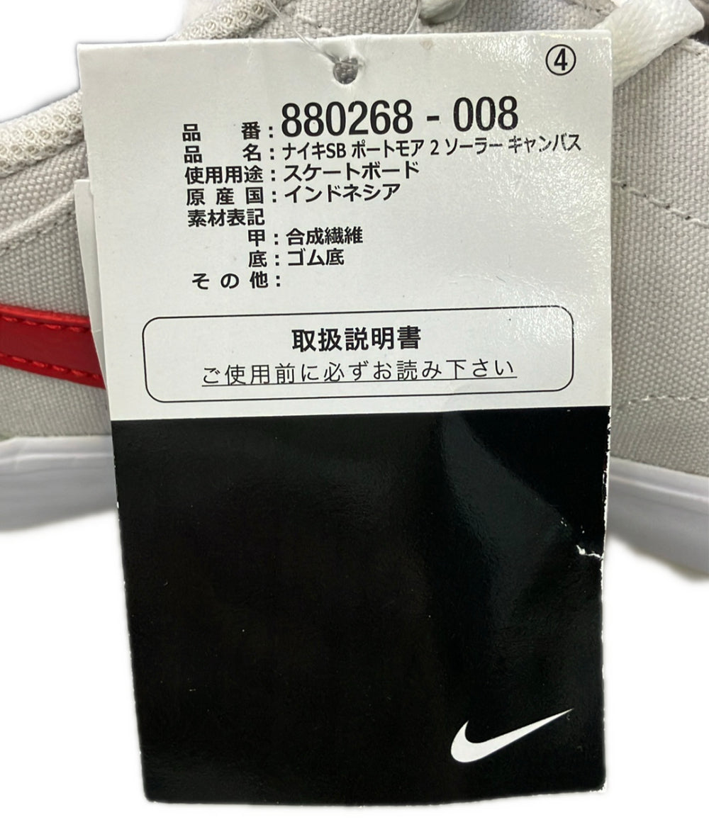 美品 NIKE SB ローカットスニーカー ポートモア 2 ソーラー キャンバス 880268-008 メンズ SIZE 28.0 ナイキエスビー