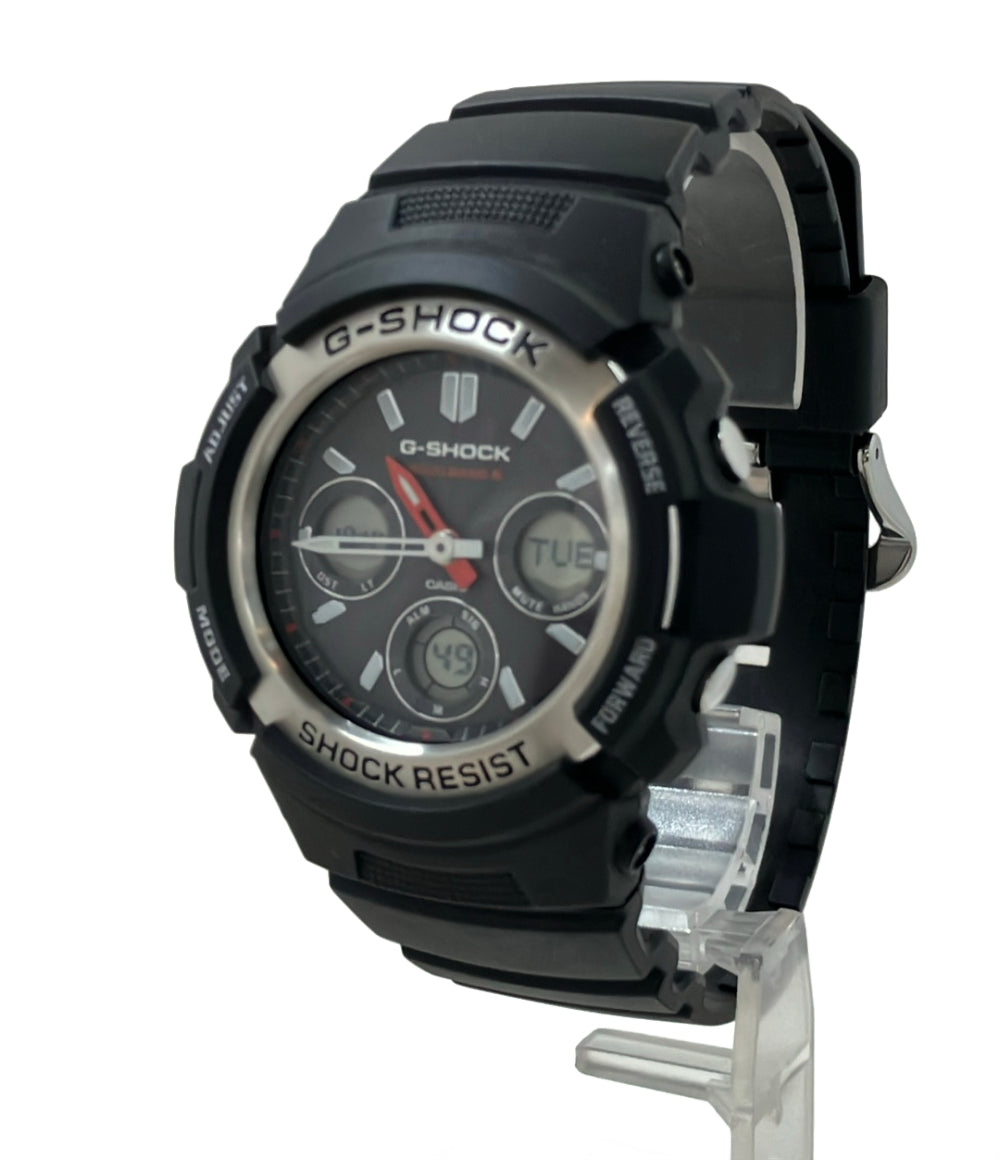 美品 CASIO 腕時計 G-SHOCK ソーラー ブラック AWG-M100 メンズ カシオ