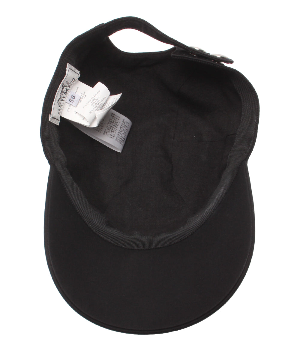 HERMES キャップ キャスケット スナップボタン式 シルバー金具 マイルス H261019N メンズ レディース SIZE 58 エルメス