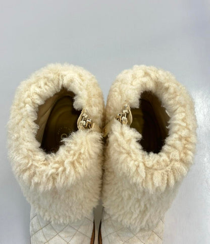 CHANEL ショートブーツ ボア マトラッセ レディース SIZE 37 1/2 C (L) シャネル