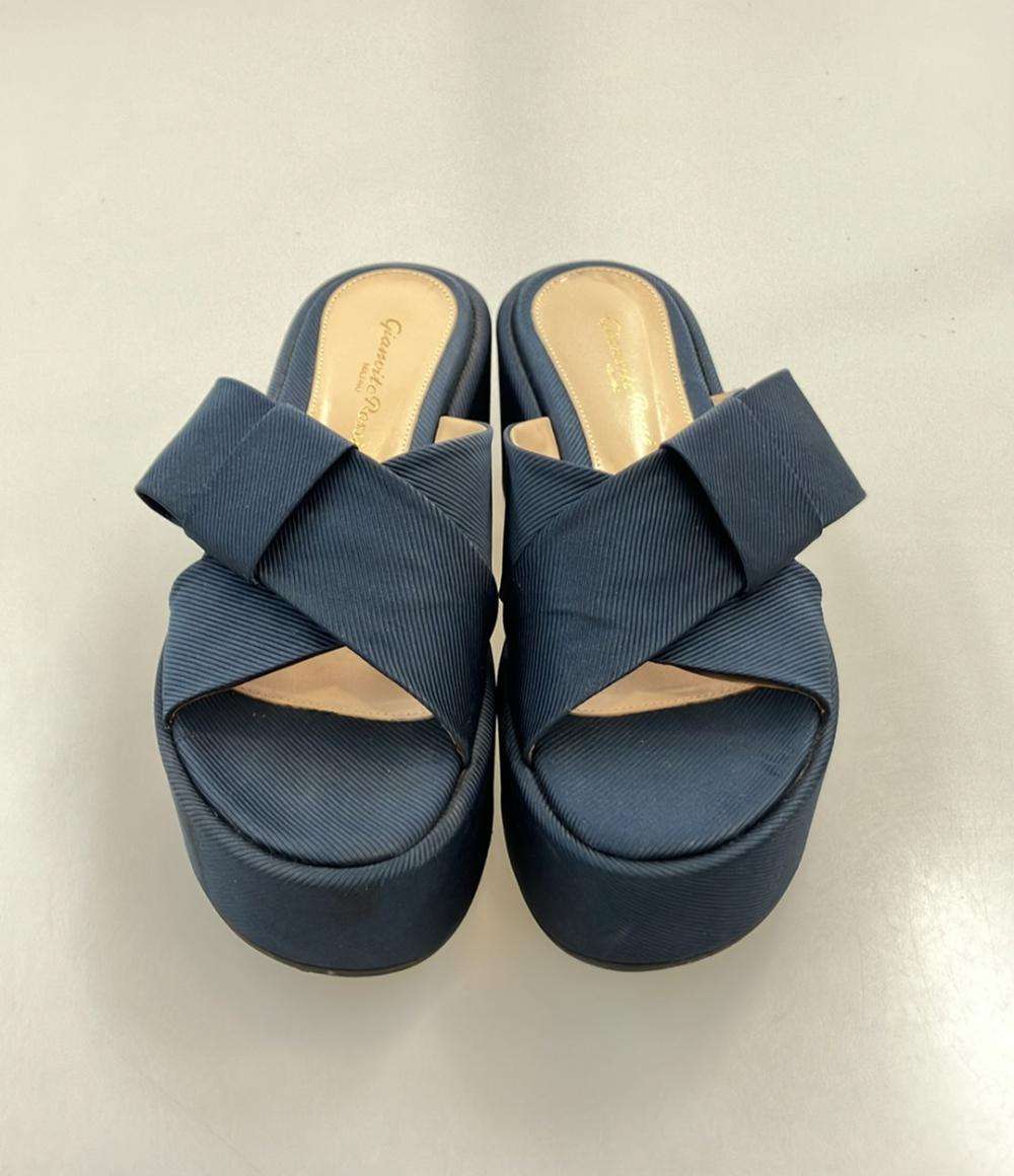 Gianvito Rossi サンダル クロスストラップ 厚底 レディース SIZE 35 1/2 (22.5cm) ジャンヴィトロッシ