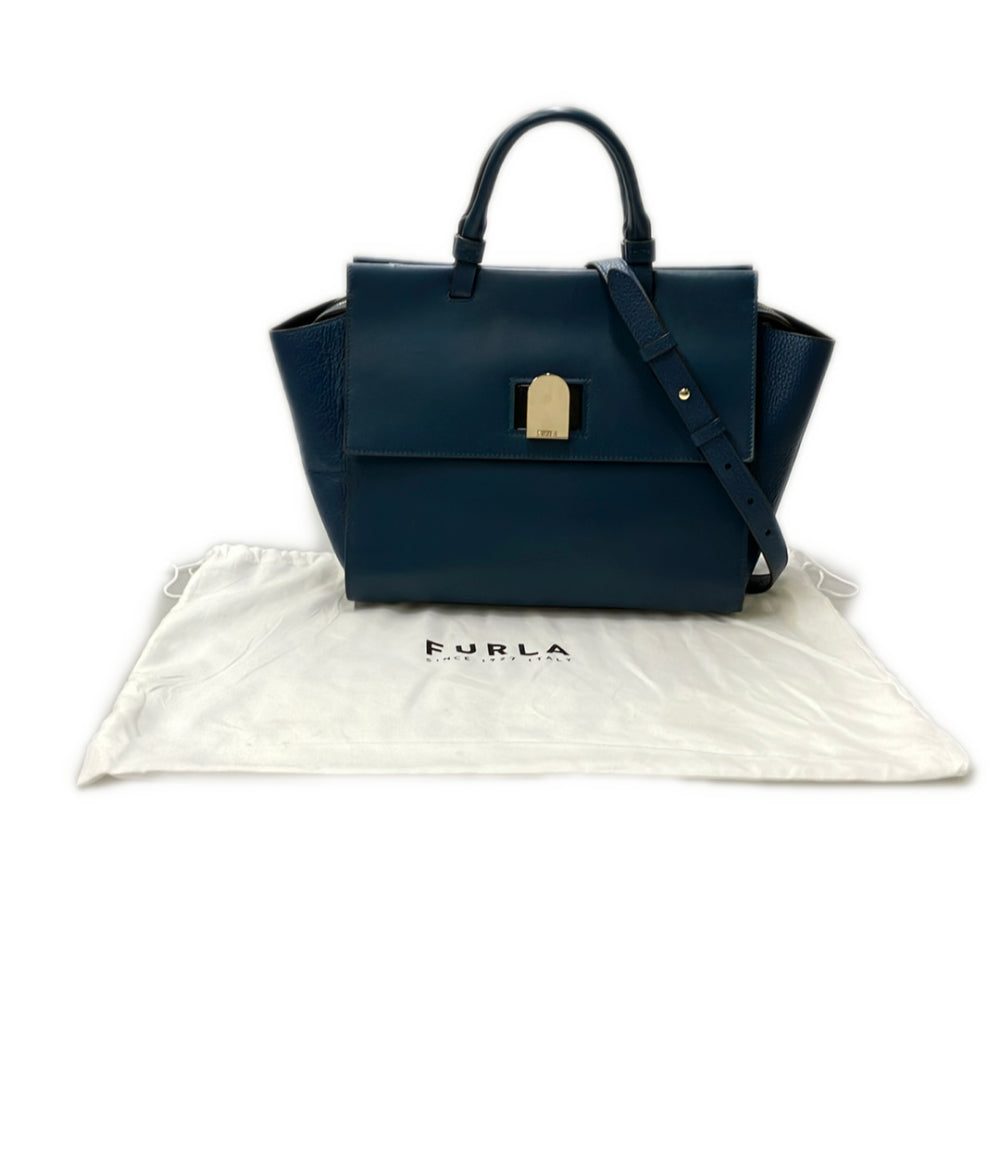 美品 FURLA 2WAY トートバッグ ショルダーバッグ 斜め掛け レディース フルラ
