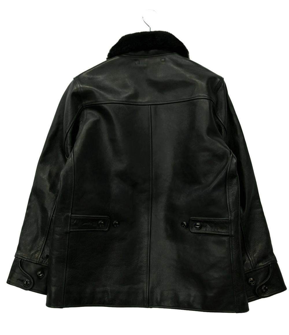 NEIGHBORHOOD レザージャケット シングル ホース ファー ボタン HUDSON 142CCNH-JKM01 S メンズ SIZE S ネイバーフッド